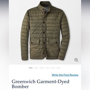 NWT Peter Millar Greenwich Garment-Dyed Bomber
